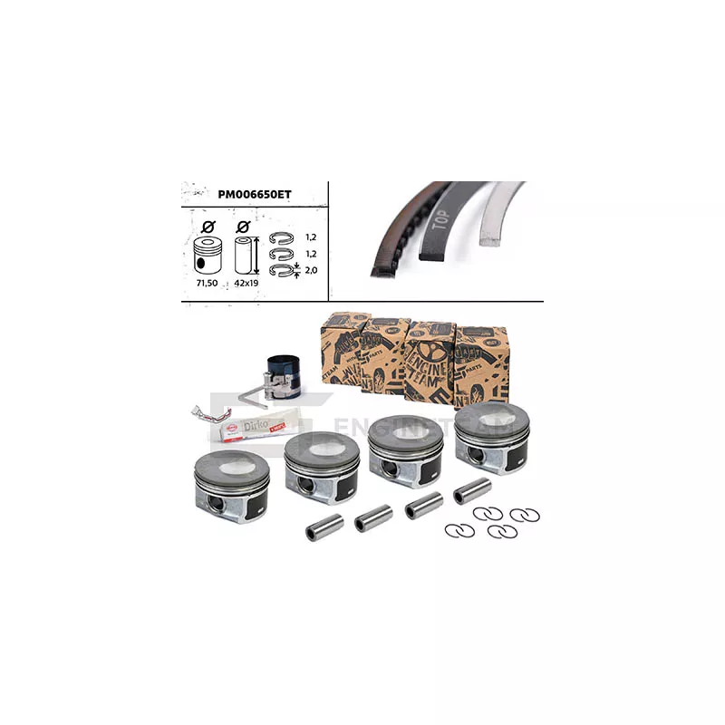 Kit de pistons ET ENGINETEAM PM006650ET