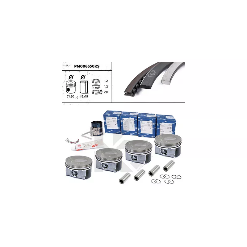Kit de pistons ET ENGINETEAM PM006650KS