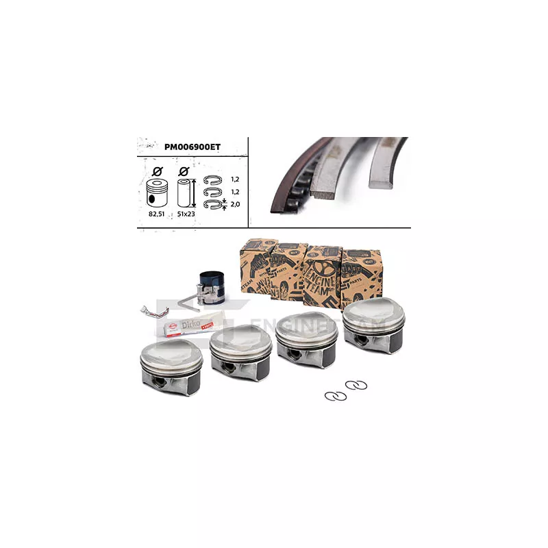 Kit de pistons ET ENGINETEAM PM006900ET