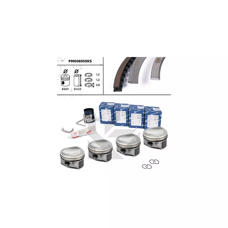 Kit de pistons ET ENGINETEAM PM006950KS