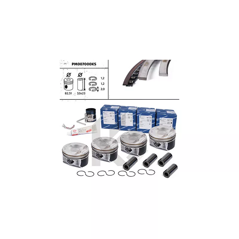 Kit de pistons ET ENGINETEAM PM007000KS