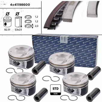 Kit de pistons ET ENGINETEAM PM007000KSVR1