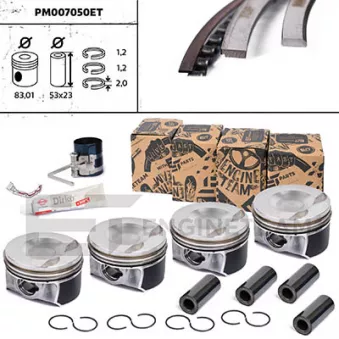 Kit de pistons ET ENGINETEAM PM007050ET