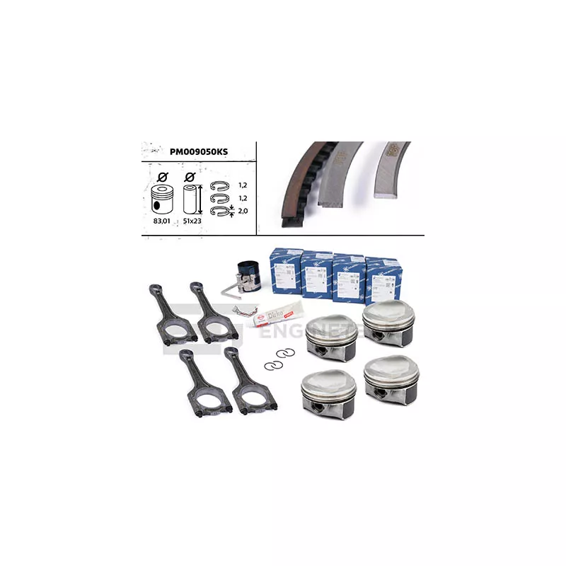Kit de pistons ET ENGINETEAM PM009050KS