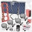 Kit de pistons ET ENGINETEAM PM009750KS - Visuel 1