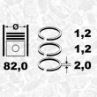 Jeu de segments de pistons ET ENGINETEAM R1000100 - Visuel 2