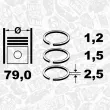 Jeu de segments de pistons ET ENGINETEAM R1003400 - Visuel 2
