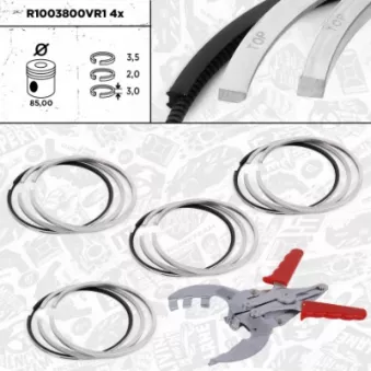 Jeu de segments de pistons ET ENGINETEAM R1003800VR1