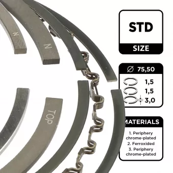 Jeu de segments de pistons ET ENGINETEAM R1004800