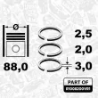 Jeu de segments de pistons ET ENGINETEAM R1008200VR1 - Visuel 3