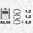 Jeu de segments de pistons ET ENGINETEAM R1010500 - Visuel 2