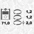 Jeu de segments de pistons ET ENGINETEAM R1010600 - Visuel 1