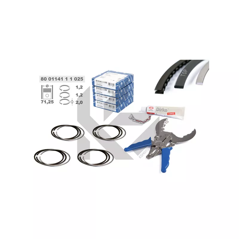 Jeu de segments de pistons ET ENGINETEAM R1010625KS