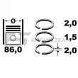 Jeu de segments de pistons ET ENGINETEAM R1011800 - Visuel 2