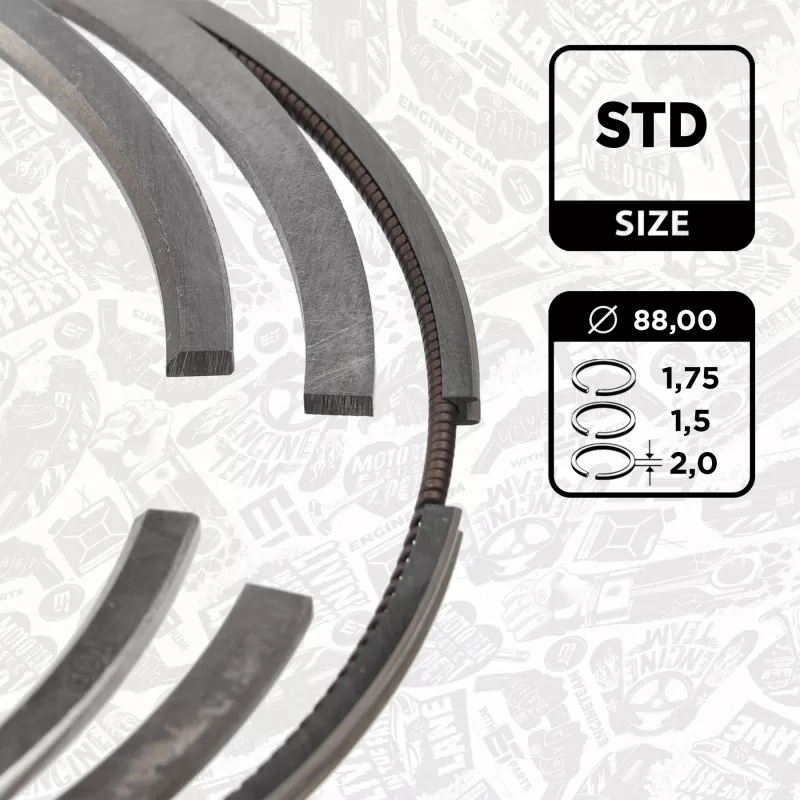 Jeu de segments de pistons ET ENGINETEAM R1014600