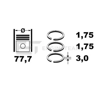 Jeu de segments de pistons ET ENGINETEAM R4001750