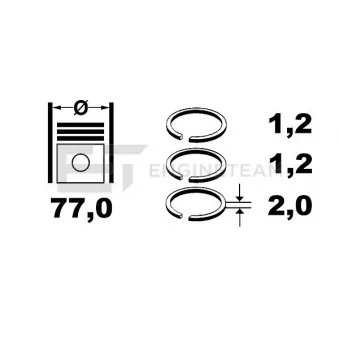 Jeu de segments de pistons ET ENGINETEAM R4001800