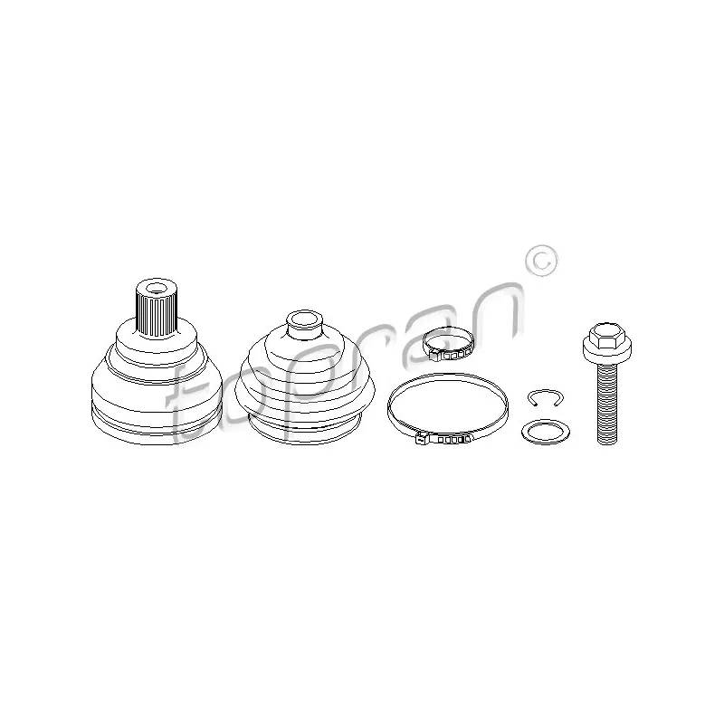 Jeu de joints, arbre de transmission TOPRAN 104 332