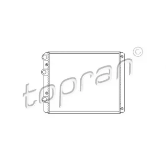 Radiateur, refroidissement du moteur TOPRAN 109 777