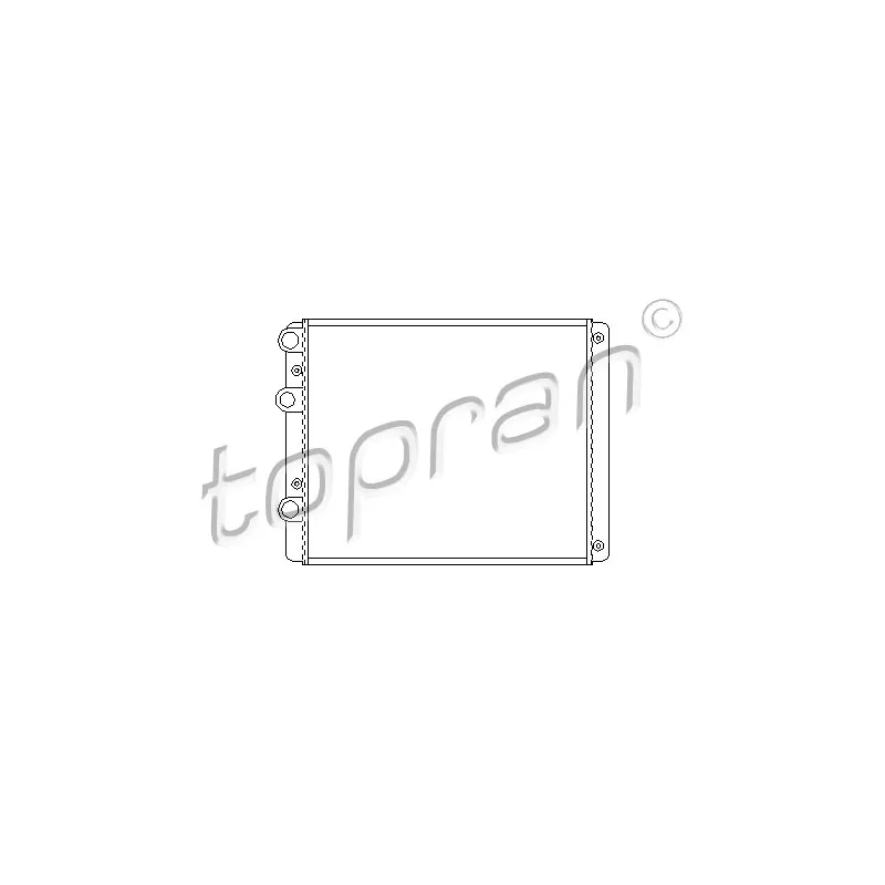 Radiateur, refroidissement du moteur TOPRAN 109 777