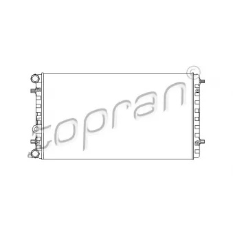 Radiateur, refroidissement du moteur TOPRAN 112 329