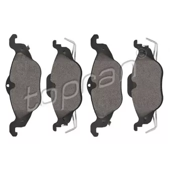 Jeu de 4 plaquettes de frein avant TOPRAN 208 499
