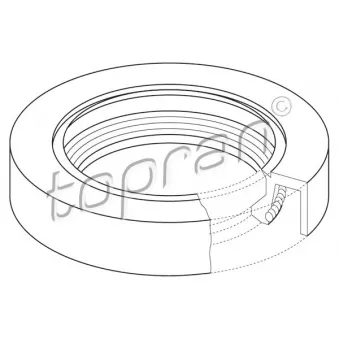Bague d'étanchéité, arbre à cames TOPRAN 302 428