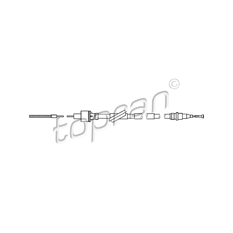 Tirette à câble, commande d'embrayage TOPRAN 302 768