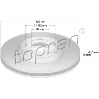 Jeu de 2 disques de frein avant TOPRAN 400 855