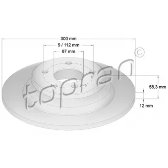 Jeu de 2 disques de frein arrière TOPRAN 407 769