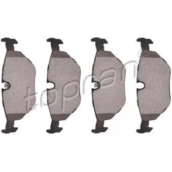 Jeu de 4 plaquettes de frein arrière TOPRAN 500 380