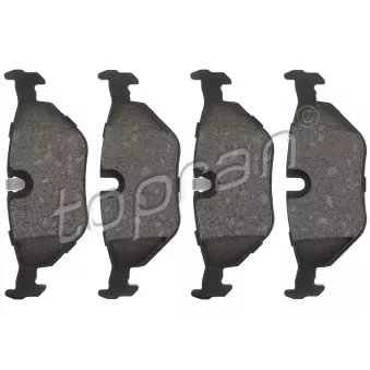 Jeu de 4 plaquettes de frein arrière TOPRAN 500 383