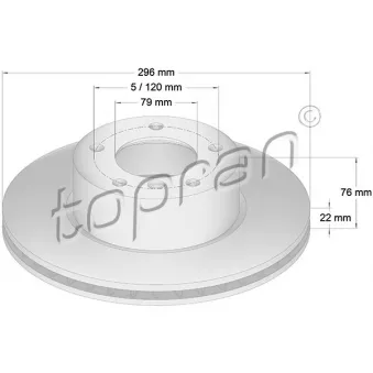 Jeu de 2 disques de frein avant TOPRAN 500 570