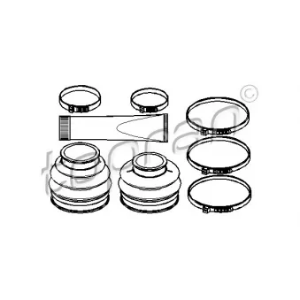 Jeu de joints-soufflets, arbre de commande TOPRAN 500 589
