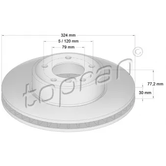 Jeu de 2 disques de frein avant TOPRAN 500 943