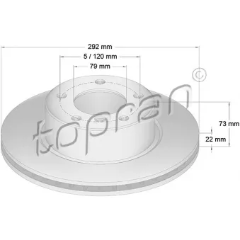 Jeu de 2 disques de frein avant TOPRAN 500 945