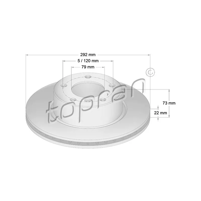 Jeu de 2 disques de frein avant TOPRAN 500 945