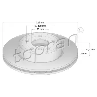 Jeu de 2 disques de frein avant TOPRAN 501 191
