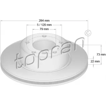 Jeu de 2 disques de frein avant TOPRAN 501 710