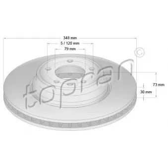 Jeu de 2 disques de frein avant TOPRAN 501 711