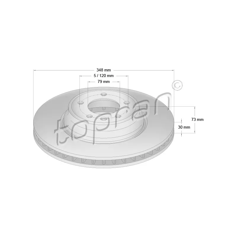 Jeu de 2 disques de frein avant TOPRAN 501 711