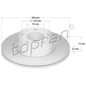 Jeu de 2 disques de frein avant TOPRAN