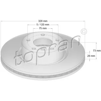 Jeu de 2 disques de frein avant TOPRAN 502 121