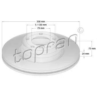 Jeu de 2 disques de frein avant TOPRAN