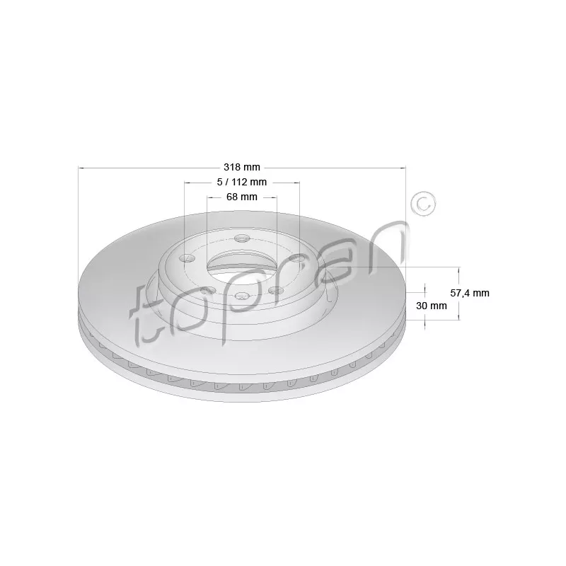 Disque de frein TOPRAN 631 152
