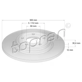 Disque de frein TOPRAN 631 154