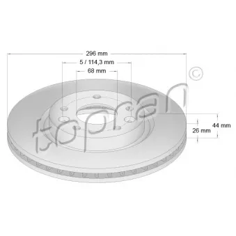 Jeu de 2 disques de frein avant TOPRAN 631 159