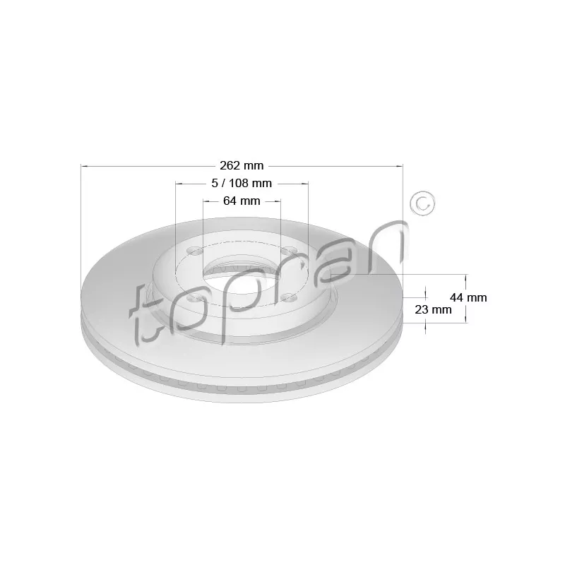 Jeu de 2 disques de frein avant TOPRAN 631 172