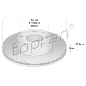 Jeu de 2 disques de frein avant TOPRAN 721 169