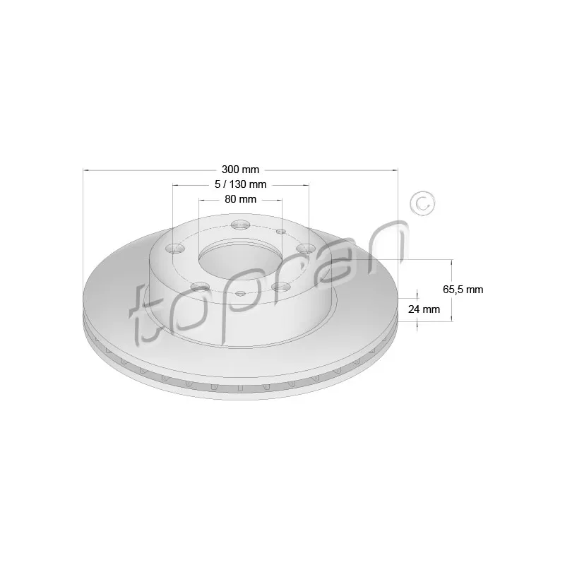 Jeu de 2 disques de frein avant TOPRAN 721 169